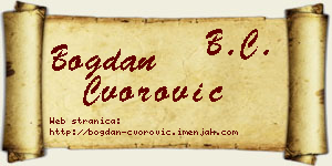 Bogdan Čvorović vizit kartica